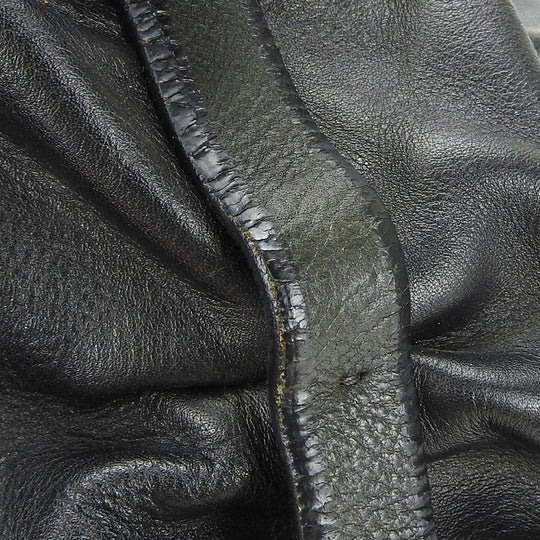 PRADA Shoulder Bag leather black Women Used Authentic