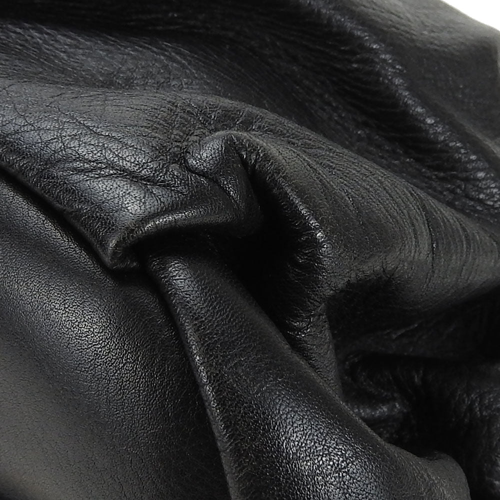 PRADA Shoulder Bag leather black Women Used Authentic