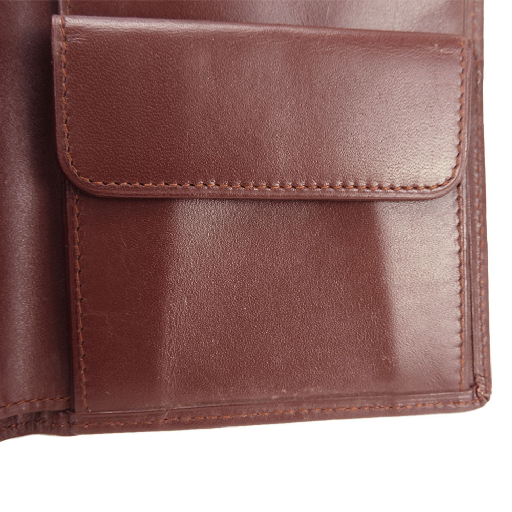 CARTIER Bifold Wallet Calfskin Bordeaux Must Line Women Used Authentic