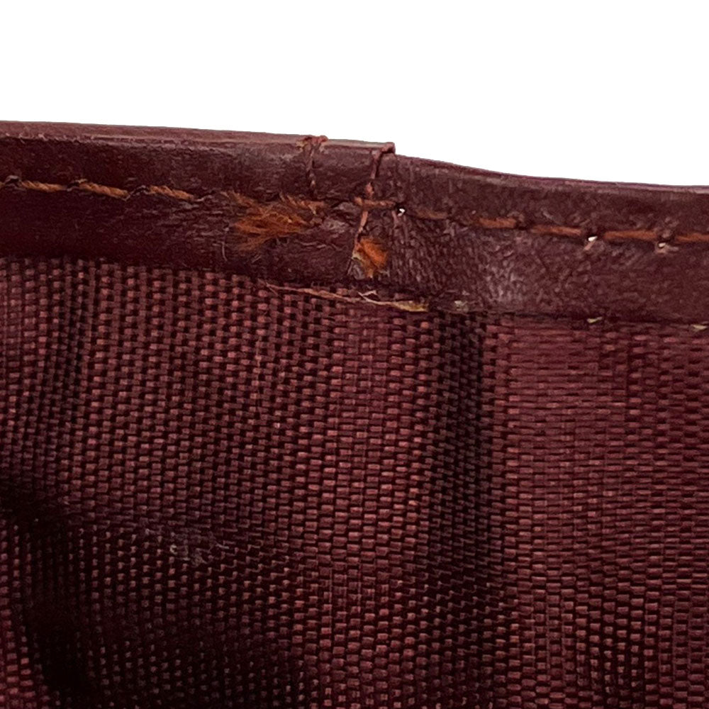 CARTIER Bifold Wallet Calfskin Bordeaux Must Line Women Used Authentic