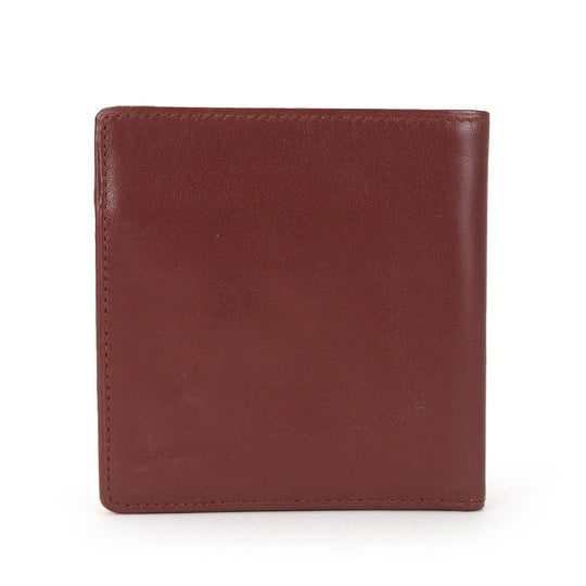 CARTIER Bifold Wallet Calfskin Bordeaux Must Line Women Used Authentic