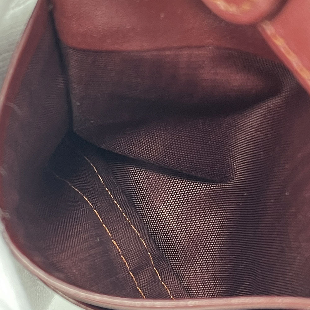 CARTIER Bifold Wallet Calfskin Bordeaux Must Line Women Used Authentic