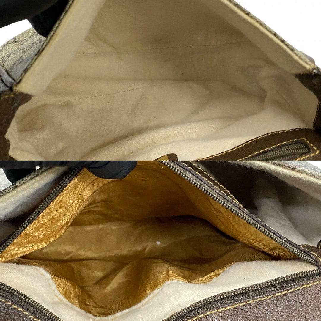 GUCCI Shoulder Bag leather Brown