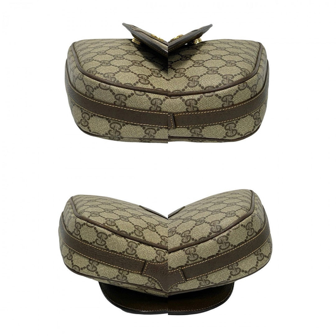 GUCCI Shoulder Bag leather Brown