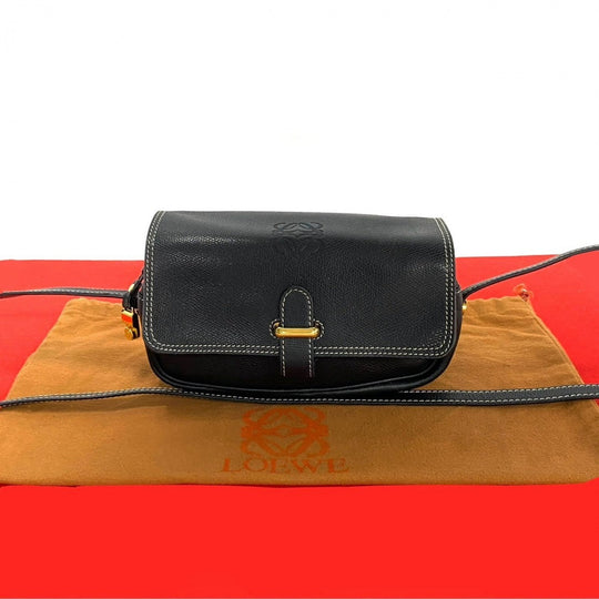 LOEWE Shoulder Bag leather black