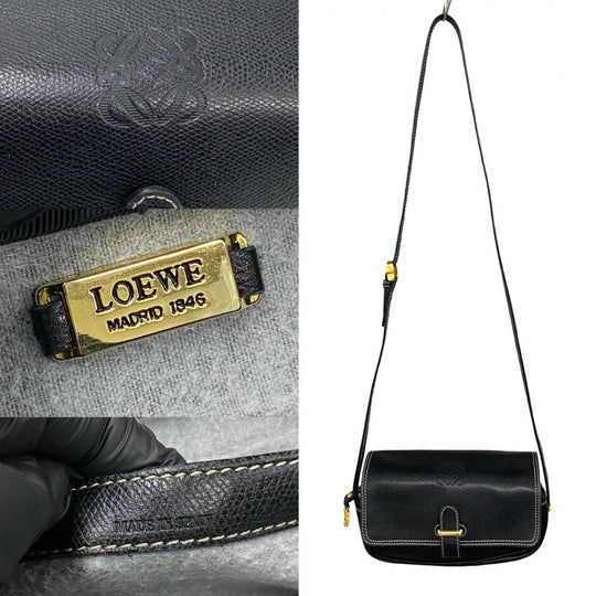 LOEWE Shoulder Bag leather black