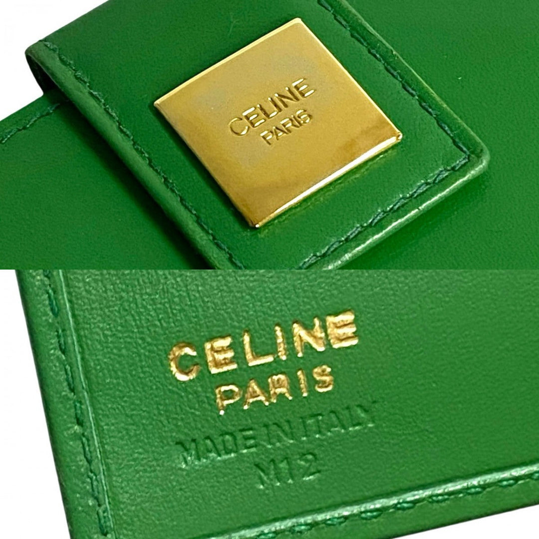 CELINE Bifold Wallet leather green