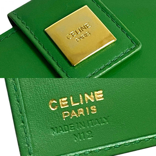 CELINE Bifold Wallet leather green