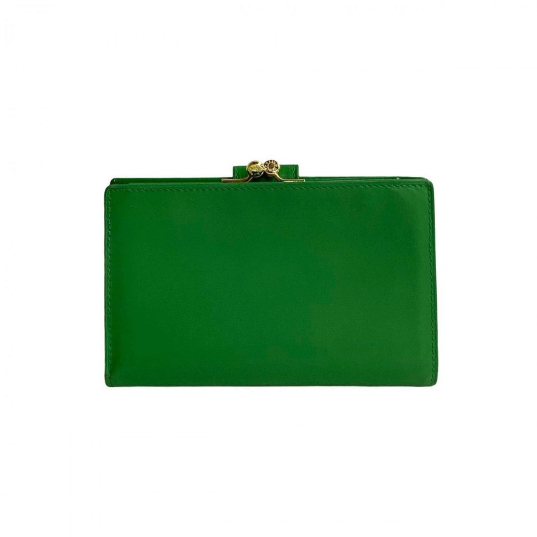 CELINE Bifold Wallet leather green