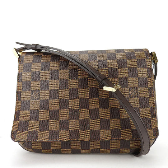 LOUIS VUITTON Shoulder Bag N51255 Damier Brown Musette Tango Women Used Authentic