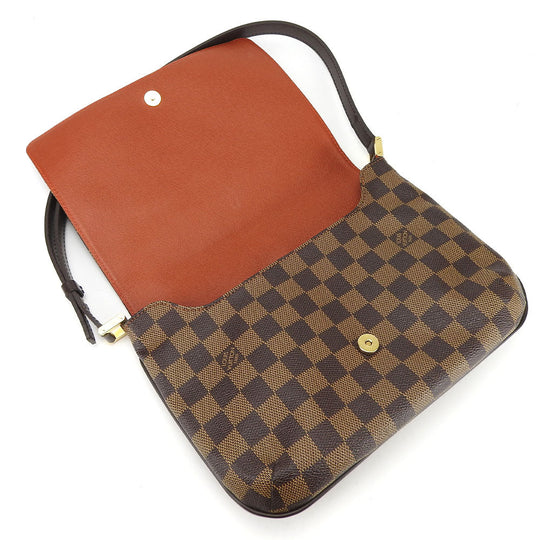 LOUIS VUITTON Shoulder Bag N51255 Damier Brown Musette Tango Women Used Authentic