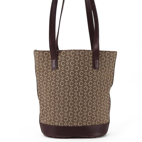 CELINE Tote Bag Canvas, Leather beige Sulky Women Used Authentic