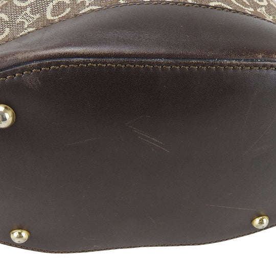 CELINE Tote Bag Canvas, Leather beige Sulky Women Used Authentic