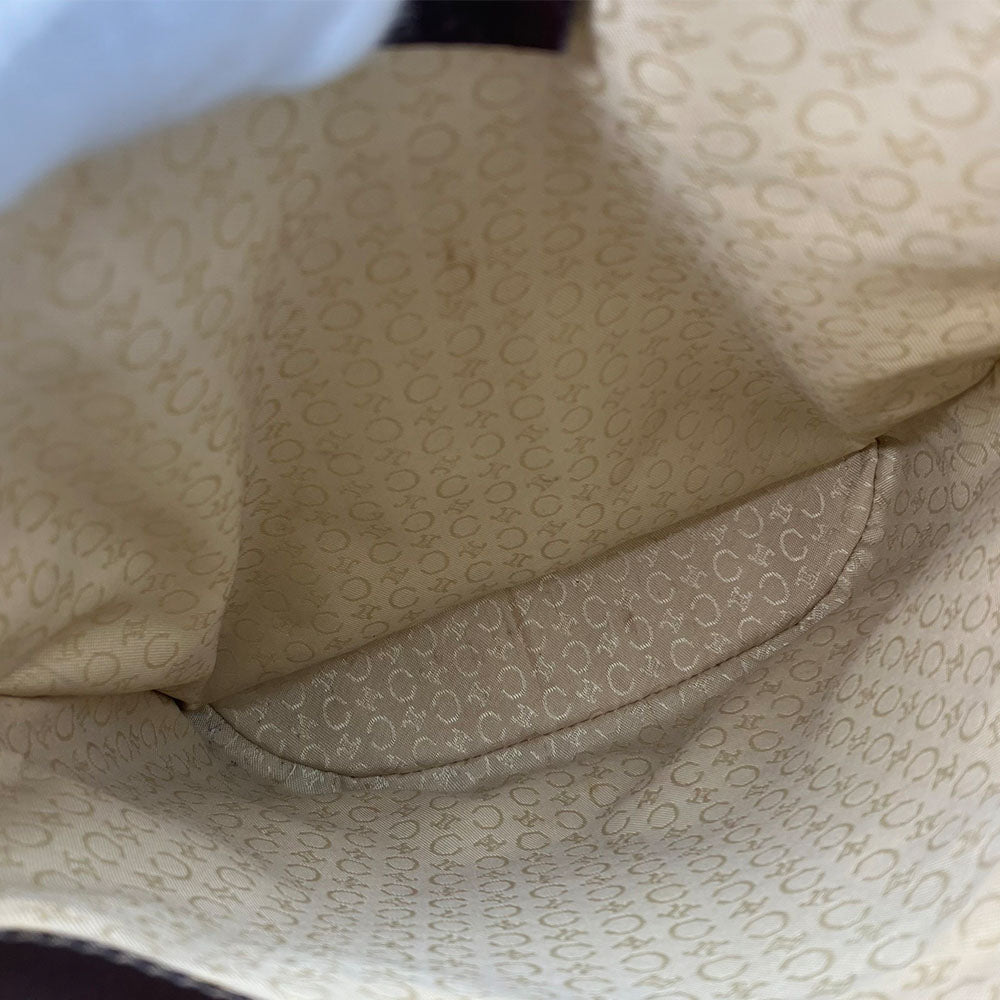 CELINE Tote Bag Canvas, Leather beige Sulky Women Used Authentic