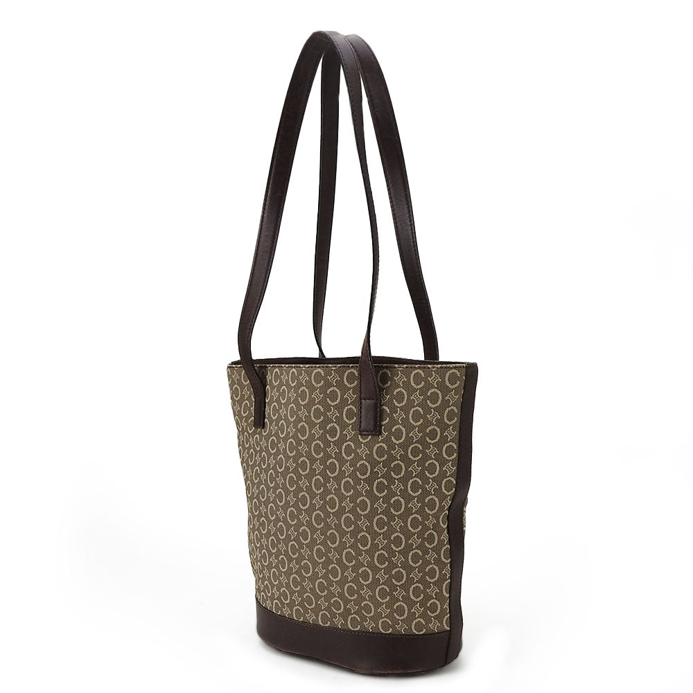 CELINE Tote Bag Canvas, Leather beige Sulky Women Used Authentic