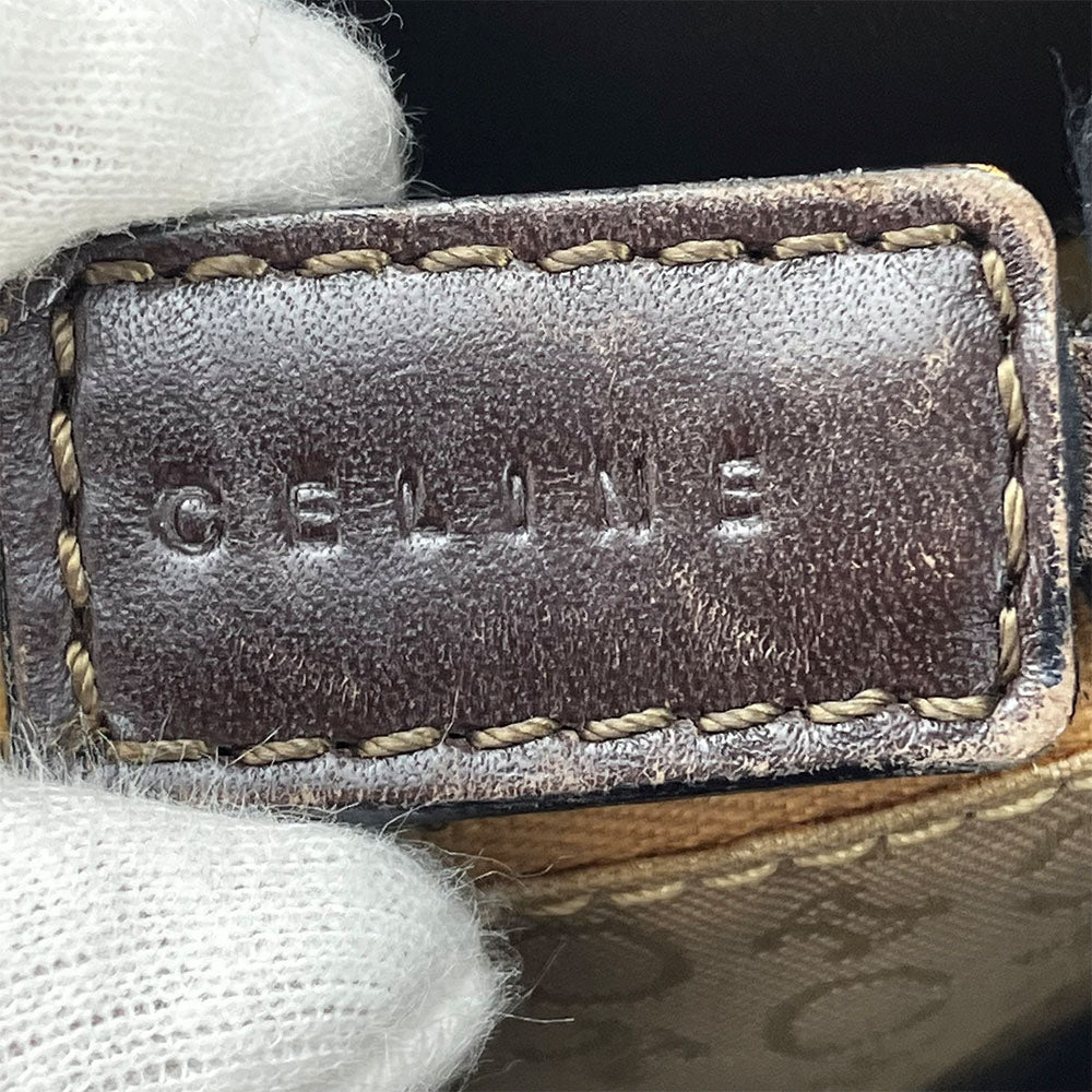 CELINE Tote Bag Canvas, Leather beige Sulky Women Used Authentic