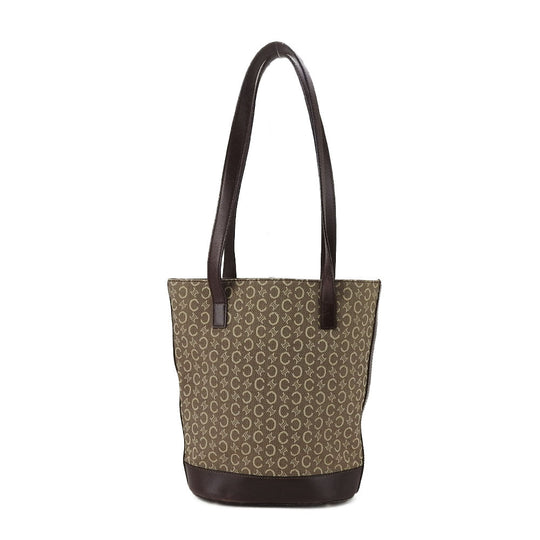 CELINE Tote Bag Canvas, Leather beige Sulky Women Used Authentic