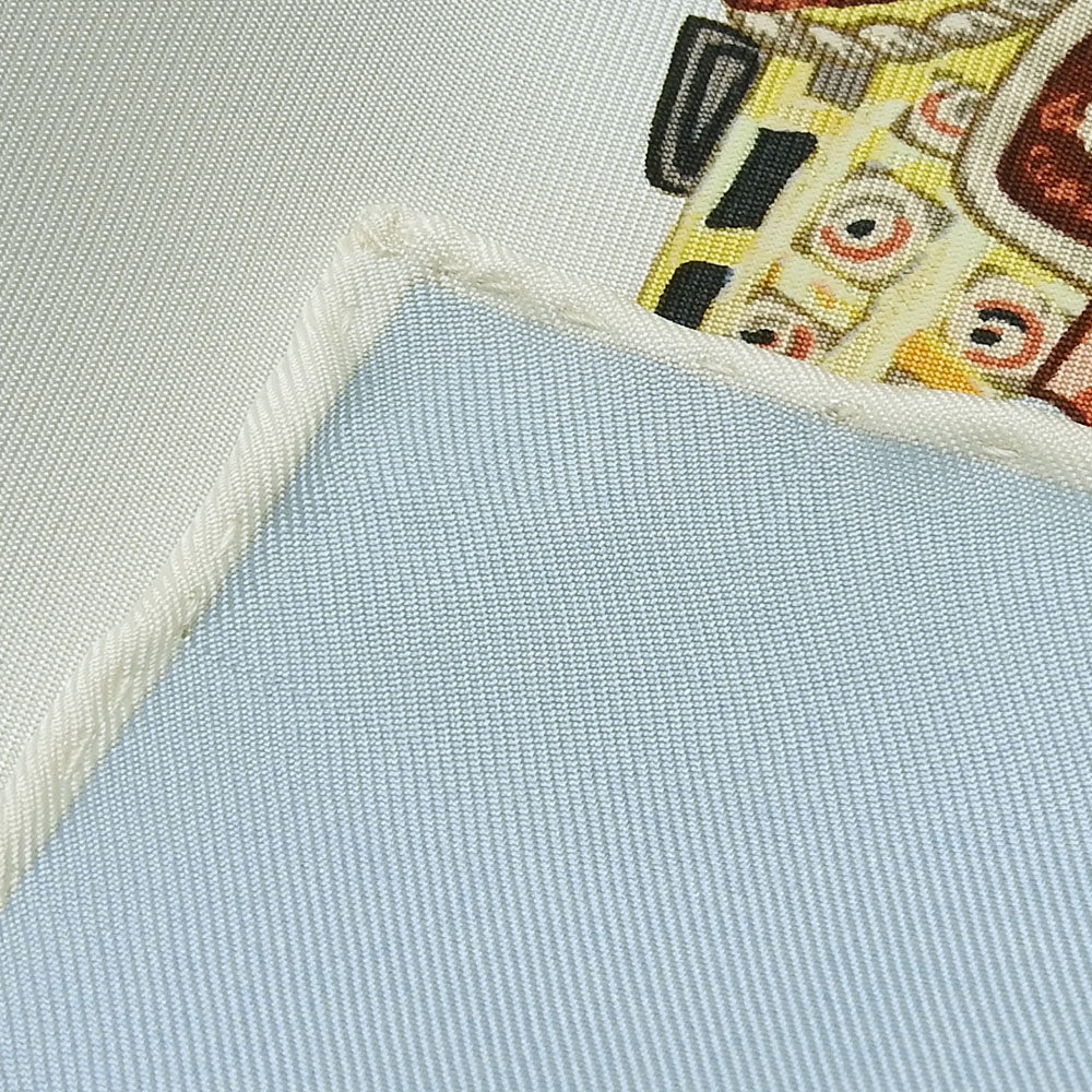 HERMES scarf silk Light blue Carre90 Women Used Authentic