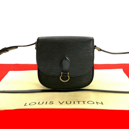 LOUIS VUITTON Shoulder Bag Epi Leather black Epi Mini Saint-Cloud