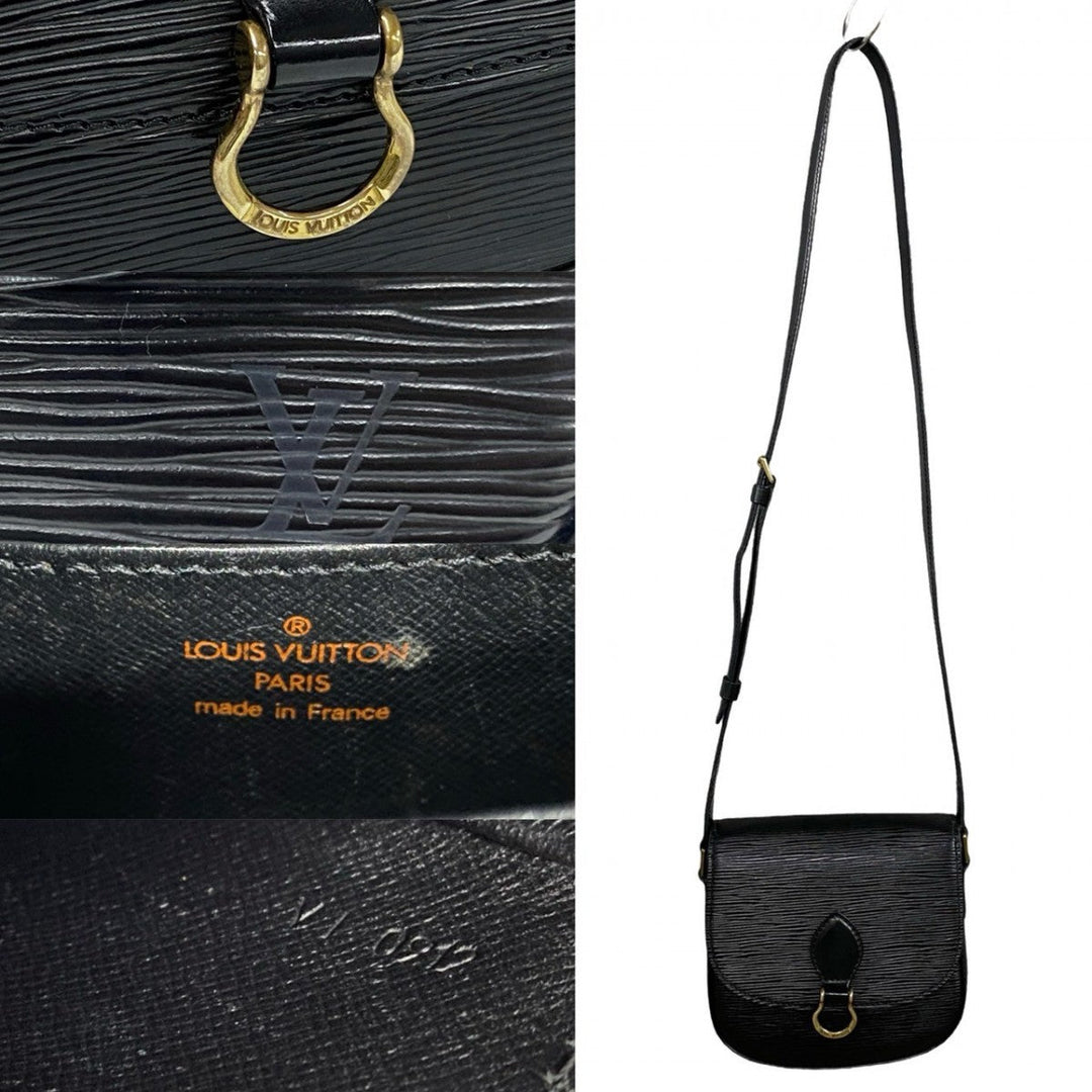 LOUIS VUITTON Shoulder Bag Epi Leather black Epi Mini Saint-Cloud