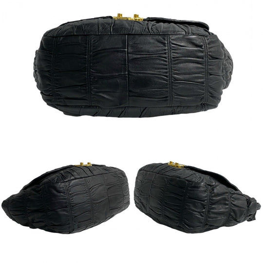 PRADA Shoulder Bag leather black