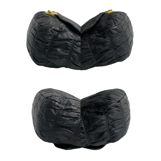 PRADA Shoulder Bag leather black