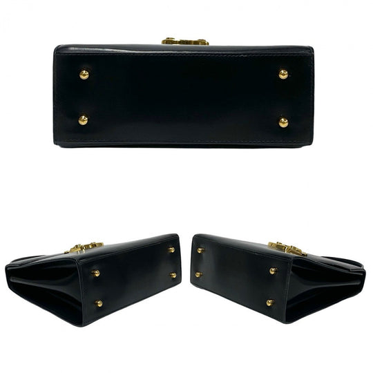 GUCCI Shoulder Bag Calfskin black Ready lock