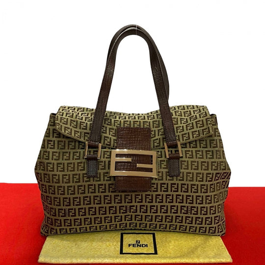 FENDI Handbag leather Brown