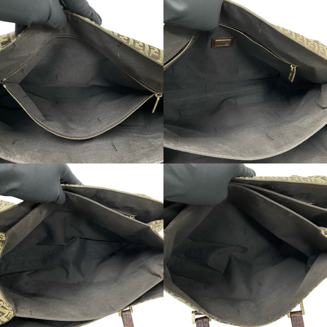 FENDI Handbag leather Brown