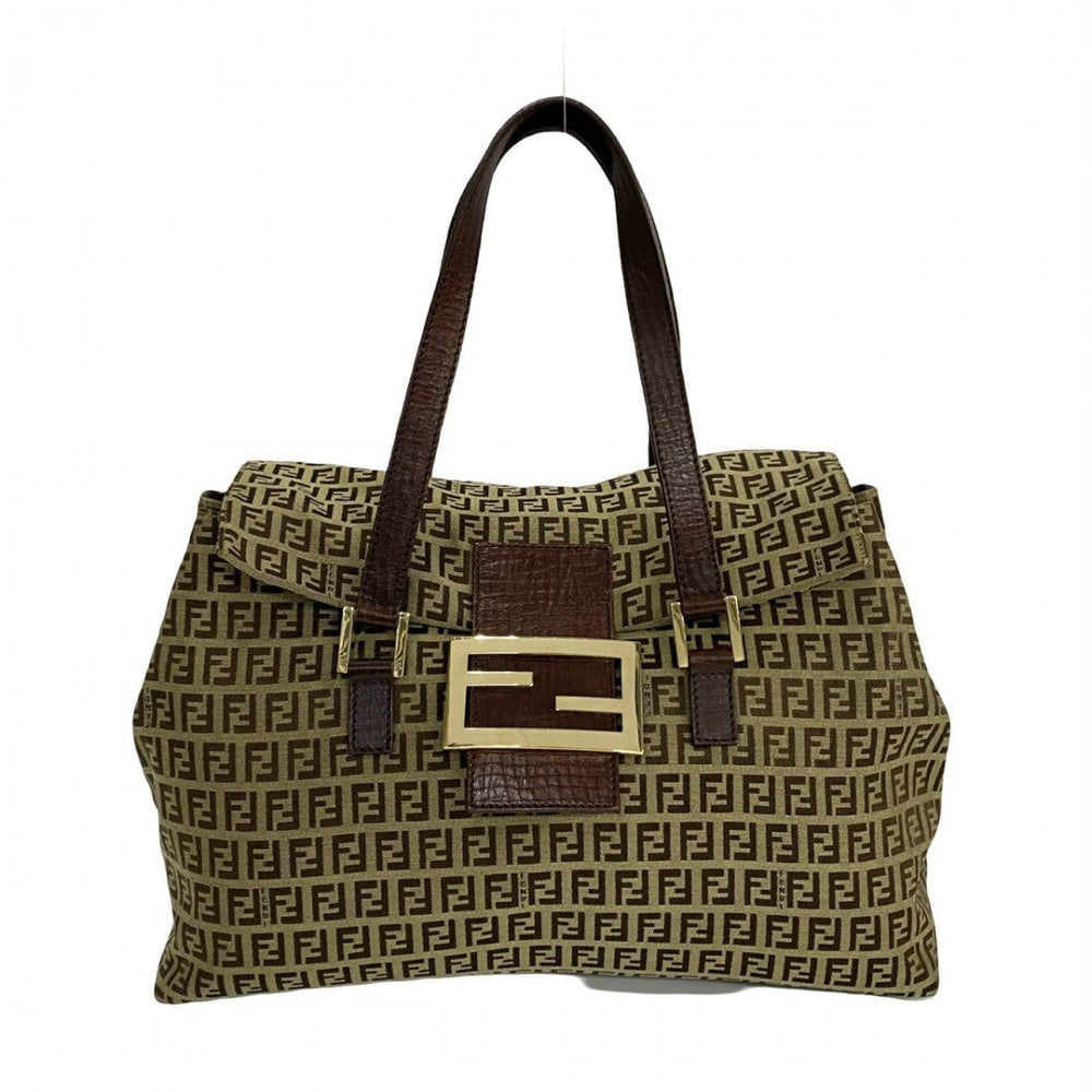FENDI Handbag leather Brown