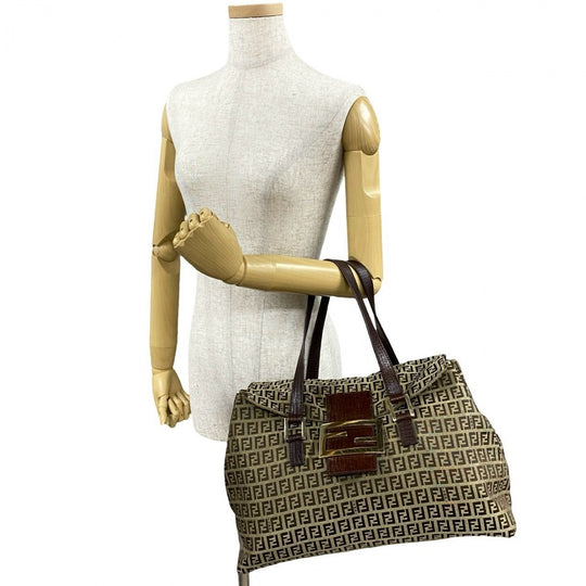 FENDI Handbag leather Brown