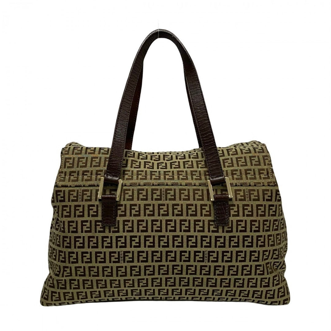 FENDI Handbag leather Brown