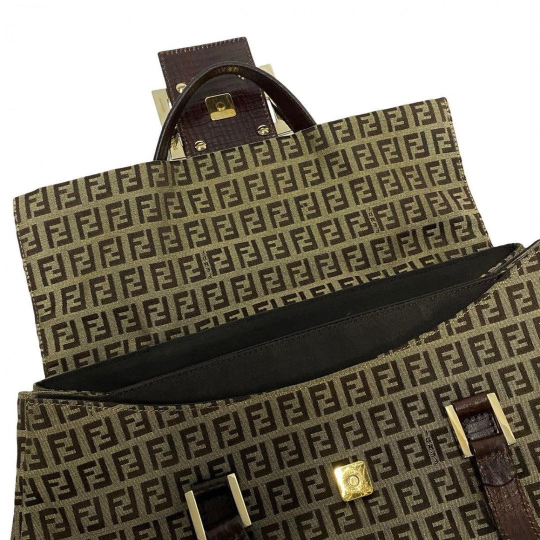 FENDI Handbag leather Brown