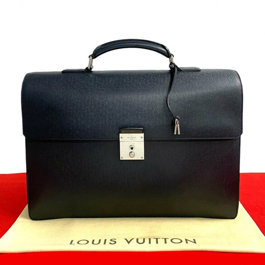 LOUIS VUITTON Business bag leather Navy Taiga Neo Robusto 2
