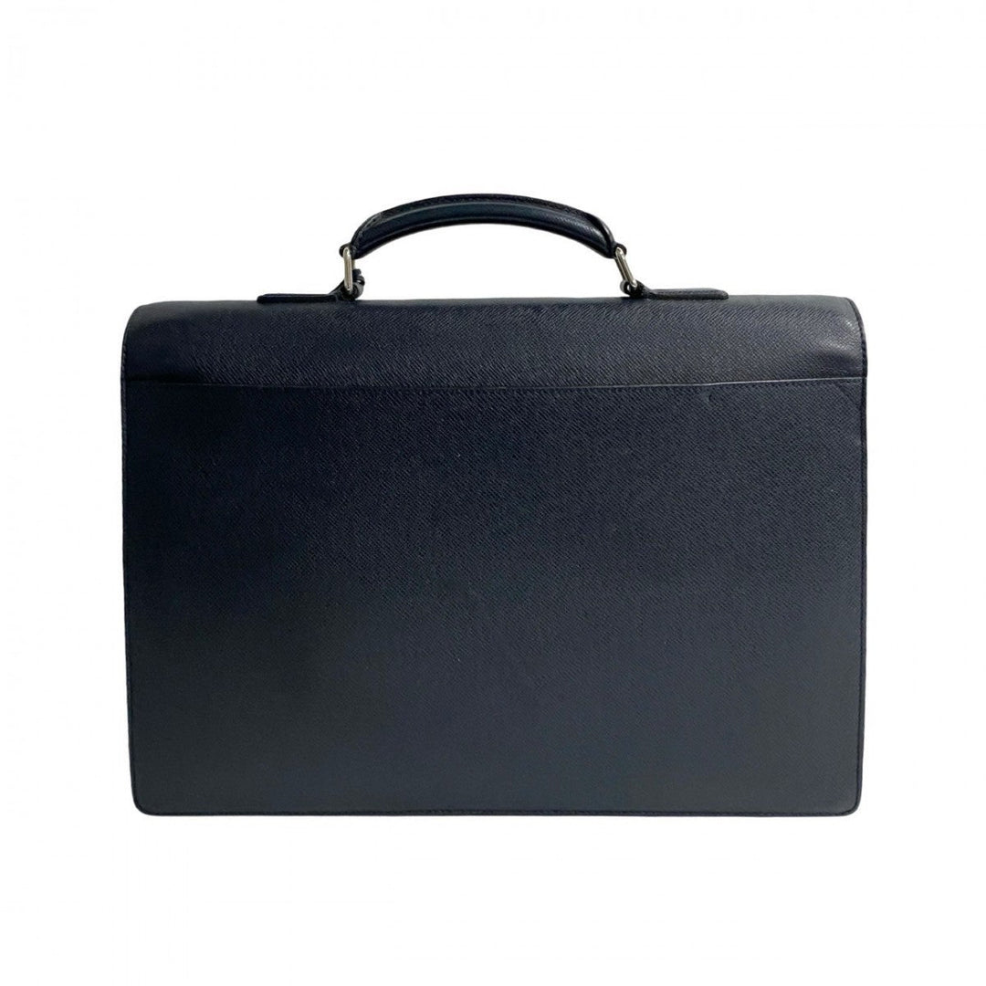 LOUIS VUITTON Business bag leather Navy Taiga Neo Robusto 2