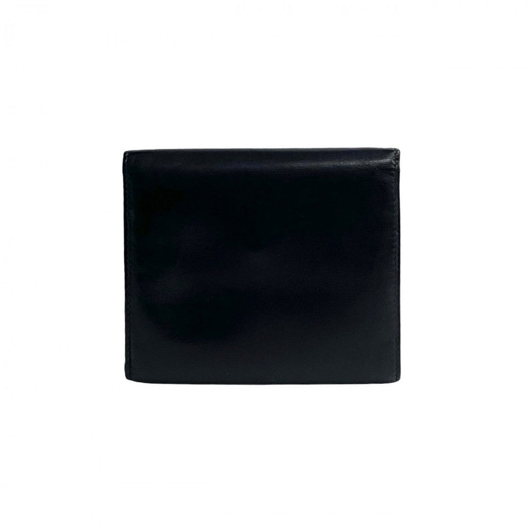 CELINE Tri-fold wallet leather Navy