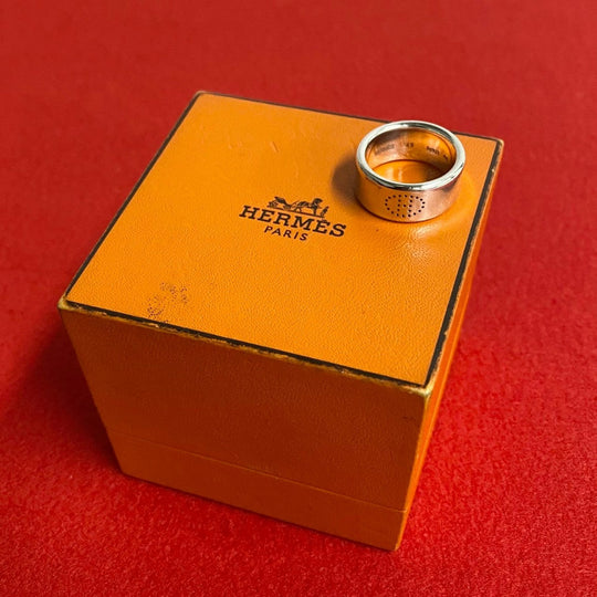 HERMES Ring Silver925 Silver Eclipse Ribbon Ring