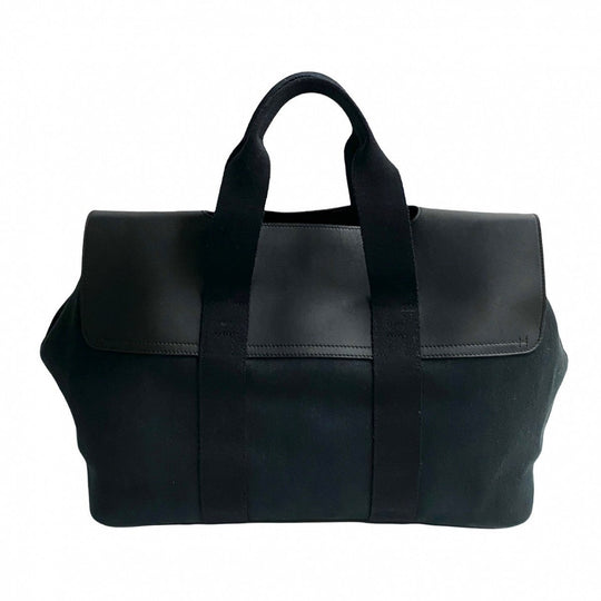 HERMES Handbag leather black Valparaiso MM