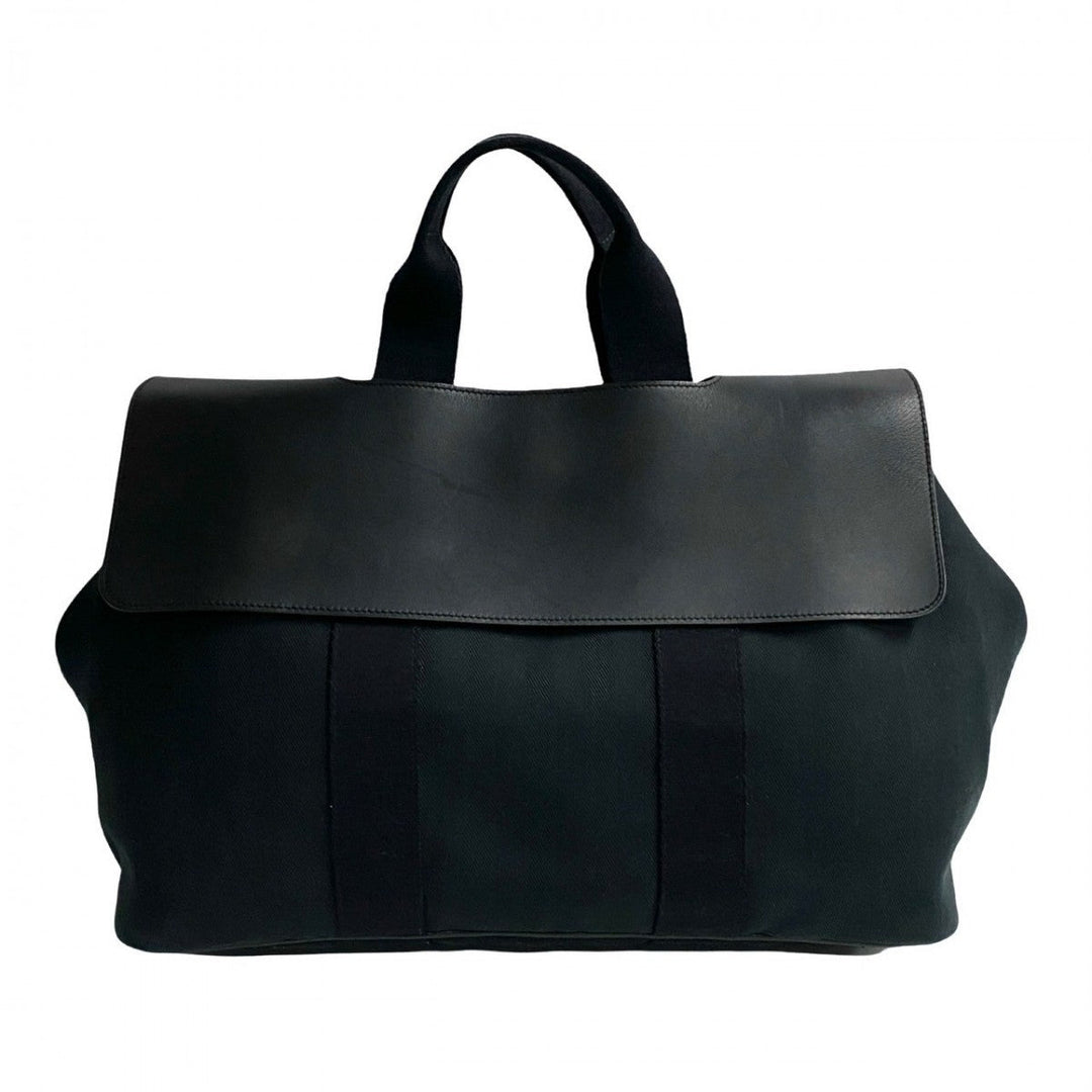HERMES Handbag leather black Valparaiso MM
