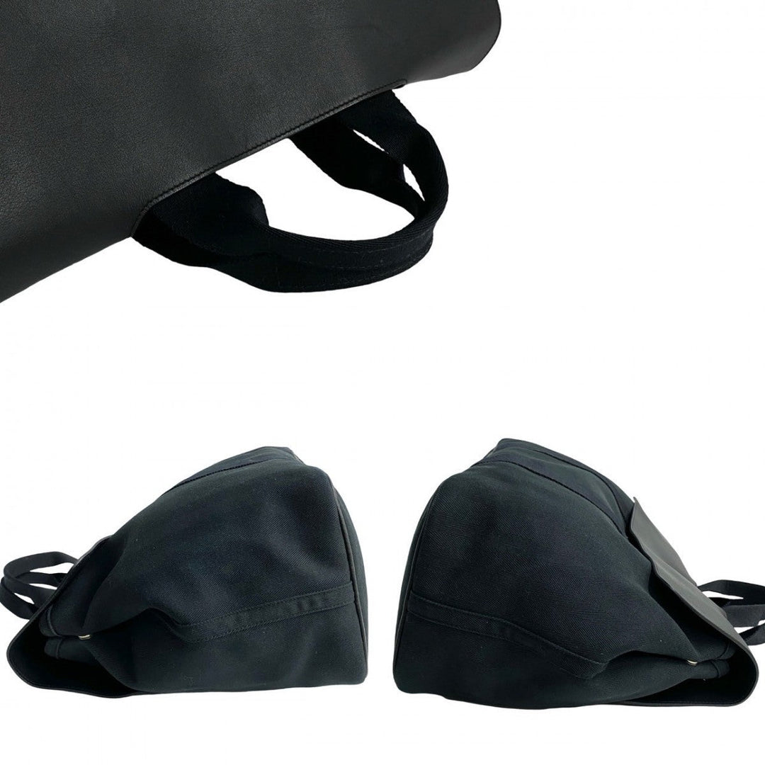 HERMES Handbag leather black Valparaiso MM