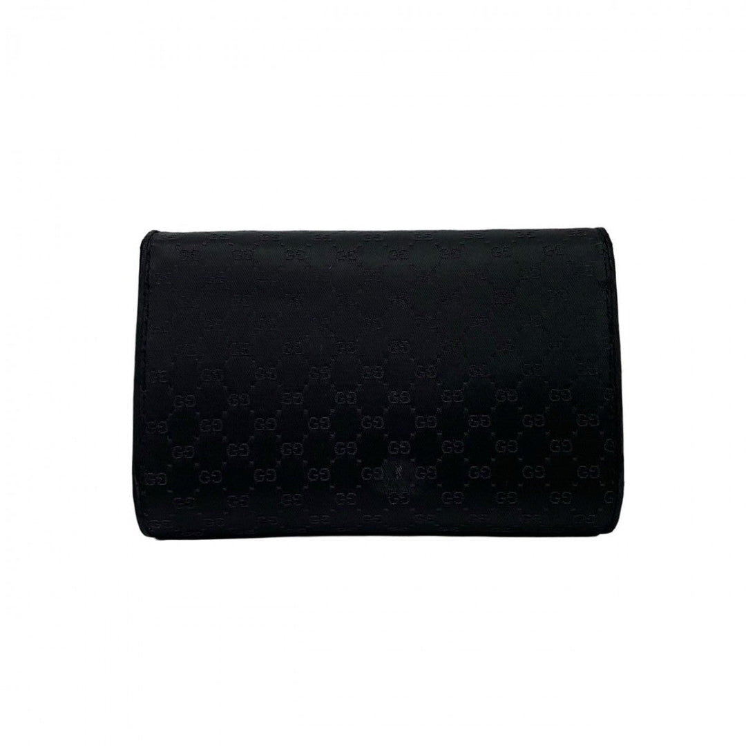 GUCCI Shoulder Bag Satin black Old Gucci
