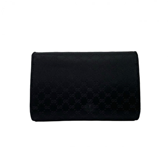 GUCCI Shoulder Bag Satin black Old Gucci