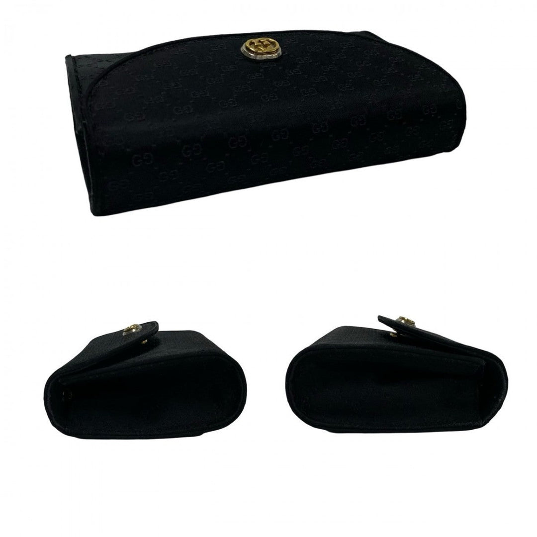 GUCCI Shoulder Bag Satin black Old Gucci