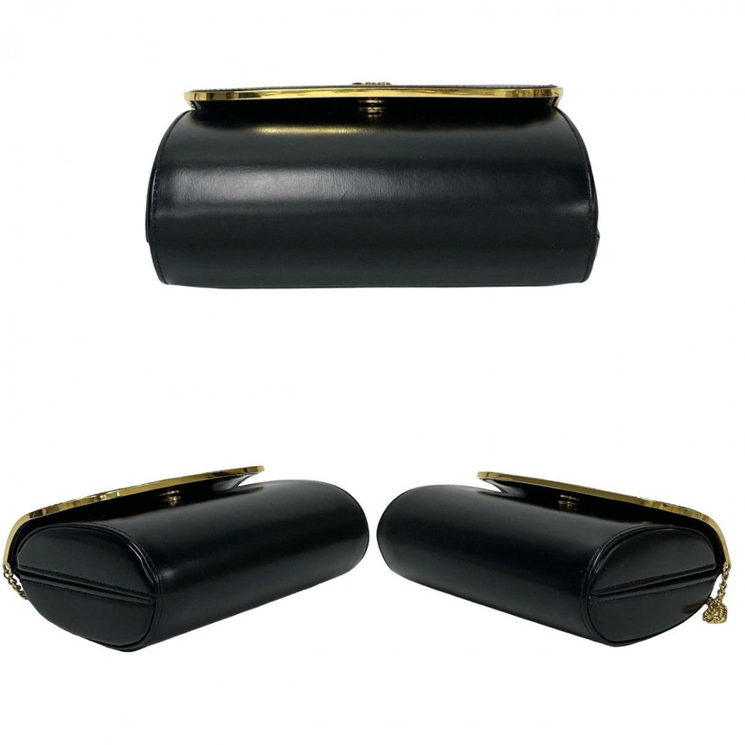 GUCCI Shoulder Bag leather black Old Gucci