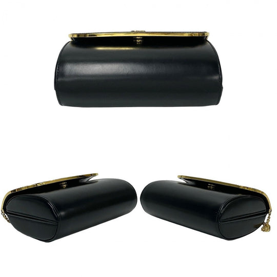 GUCCI Shoulder Bag leather black Old Gucci