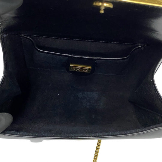 GUCCI Shoulder Bag leather black Old Gucci