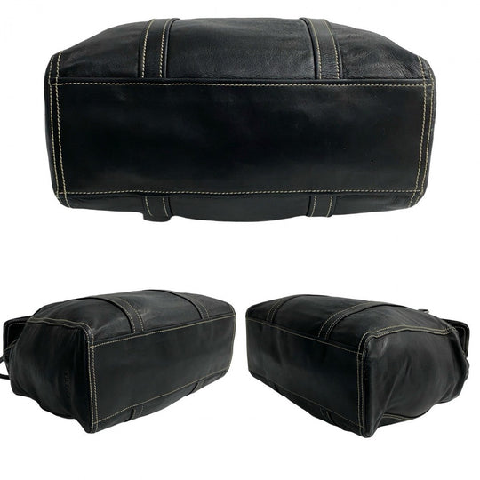 PRADA Tote Bag leather black