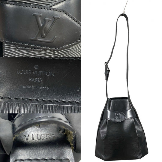 LOUIS VUITTON Shoulder Bag Epi Leather black Epi Sac De Paul PM