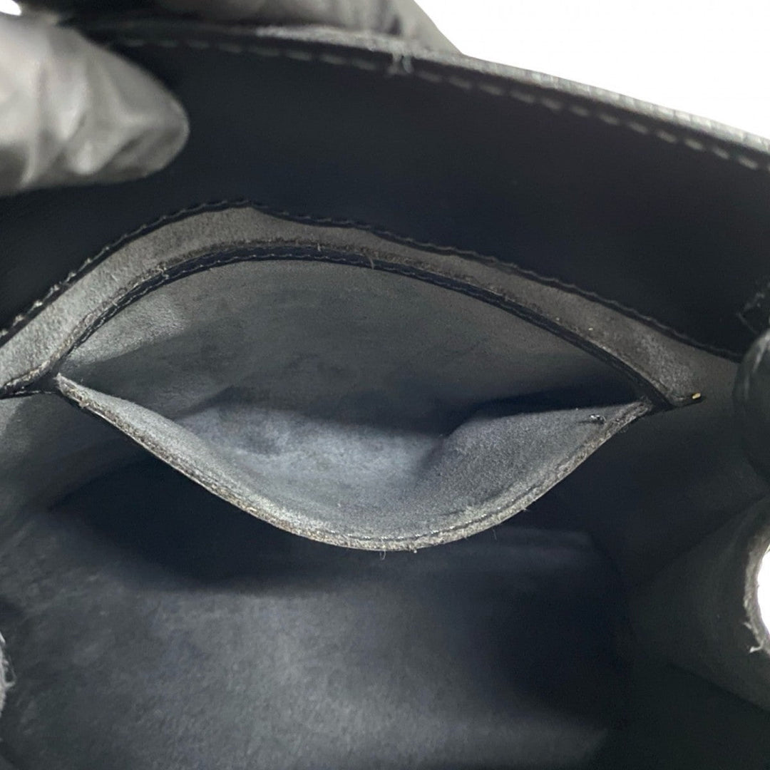LOUIS VUITTON Shoulder Bag leather black Epi Cluny