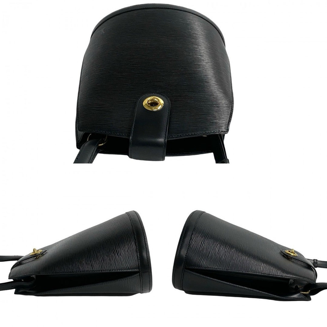 LOUIS VUITTON Shoulder Bag leather black Epi Cluny